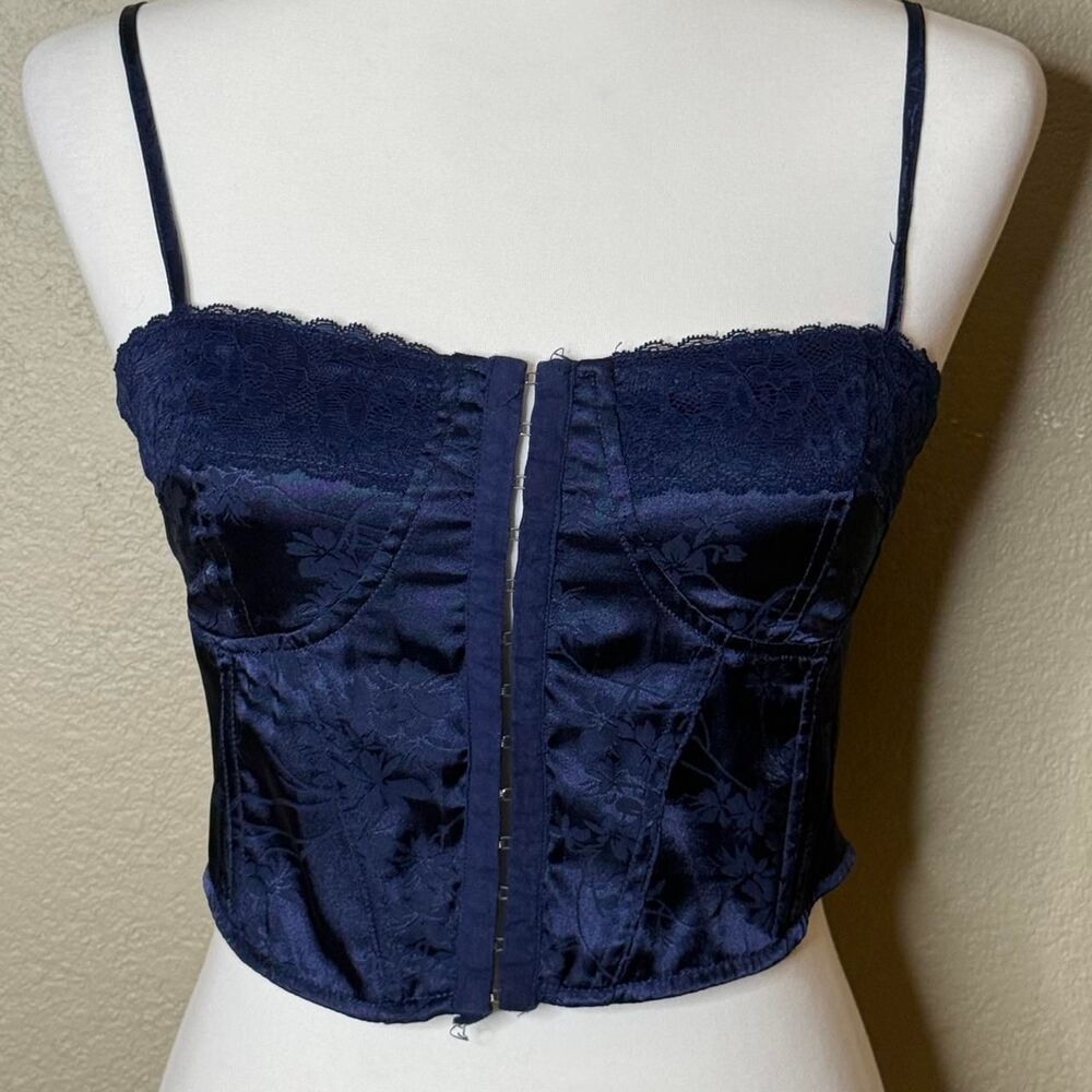 Forever-21 Women's Navy and Blue Corset